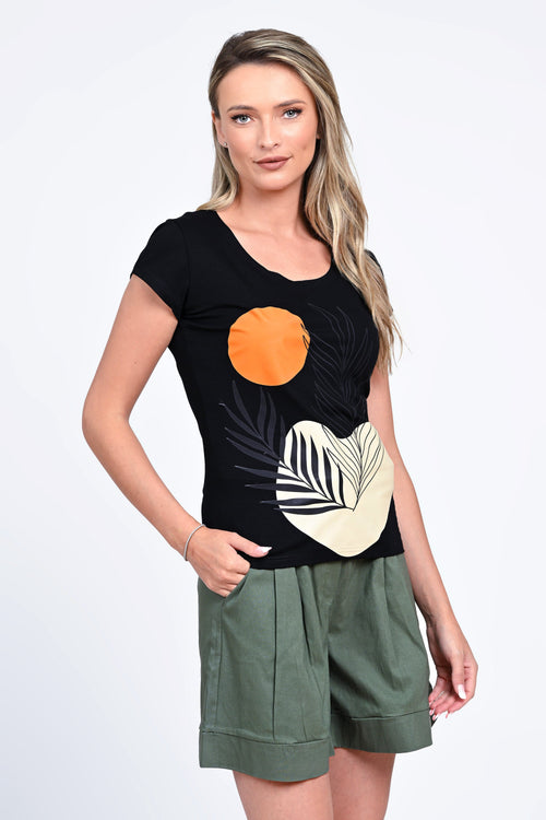 Pantaloni scurți damă verzi cu pense Amara Natalee Fashion