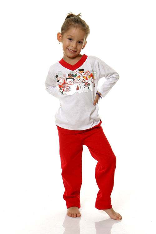 Natalee Fashion Pijamale Copii Pijama copii oamenii de zapada ai lui Mos Craciun