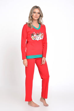 Natalee Fashion Pijamale Dama Pijama dama Craciun rosie oameni de zapada