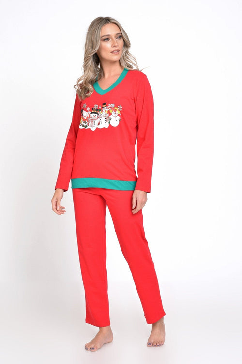 Natalee Fashion Pijamale Dama Pijama dama Craciun rosie oameni de zapada
