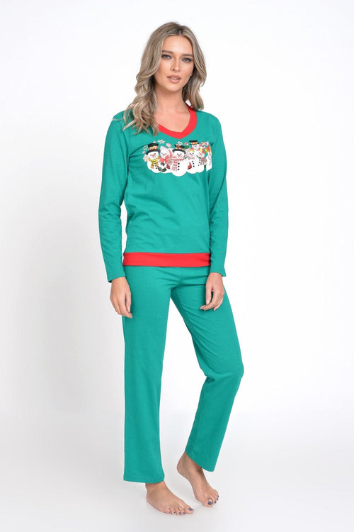 Natalee Fashion Pijamale Dama Pijama dama Craciun verde oameni de zapada