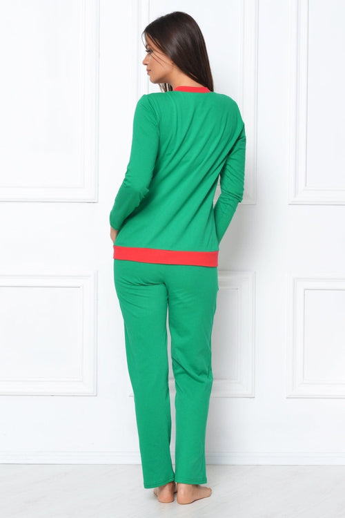 Natalee Fashion Pijamale Dama Pijama dama verde Dear Santa