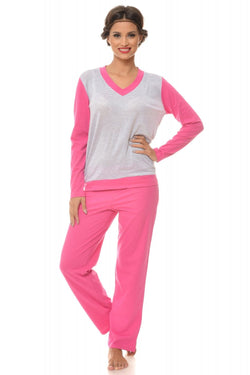 Natalee Fashion Pijamale Dama Pijama roz-gri