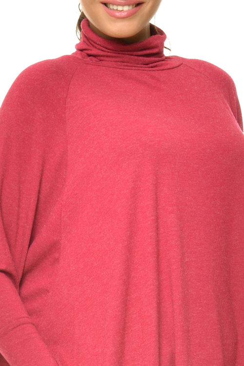 Natalee Fashion Bluză Poncho rosu Ani