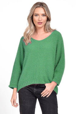 Natalee Fashion Bluză Pulover casual verde Gilda