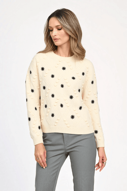 Pulover crem Mara Natalee Fashion