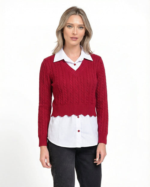 Pulover damă 2-în-1 Adina Natalee