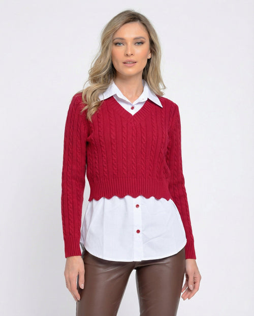 Pulover damă 2-în-1 Adina Natalee