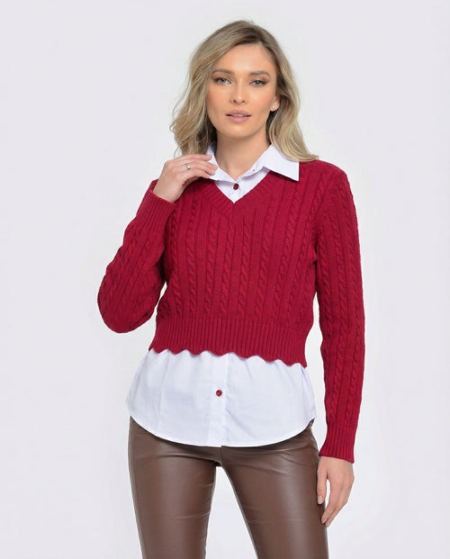 Pulover damă 2-în-1 Adina Natalee