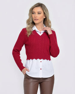 Pulover damă 2-în-1 Adina Natalee