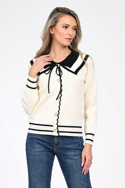 Pulover damă crem Lorena Natalee Fashion