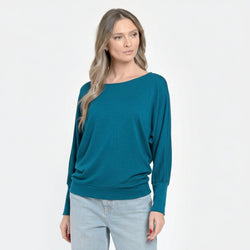 Pulover damă cu mânecă chimono Elara Natalee