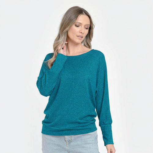 Pulover damă cu mânecă chimono Elara Natalee