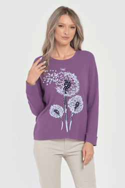 Pulover damă mov Carina Natalee