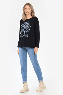 Pulover damă negru Natalee