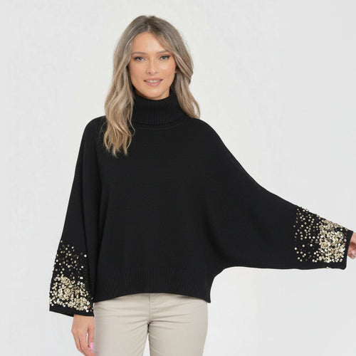 Pulover dama negru Ariana Natalee Fashion