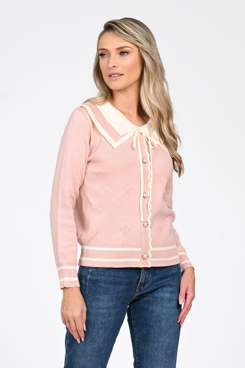 Pulover damă roz pudrat Adela Natalee Fashion