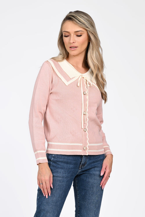 Pulover damă roz pudrat Adela Natalee Fashion