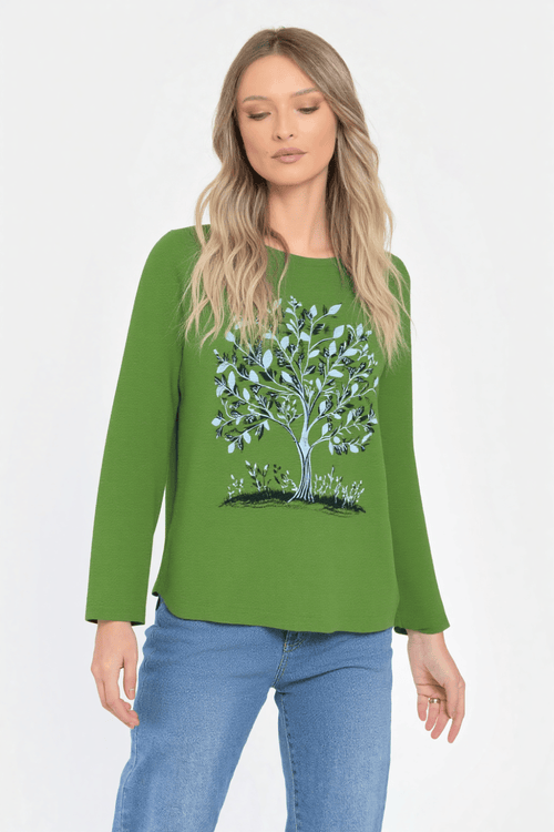 Pulover damă verde Abigail Natalee