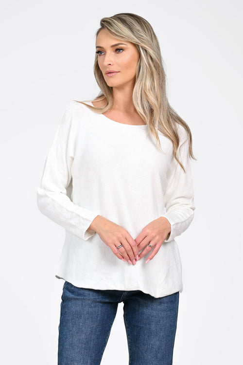 Puloverul damă alb Amelia Natalee Fashion