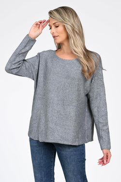 Puloverul dama gri Sofia Natalee Fashion