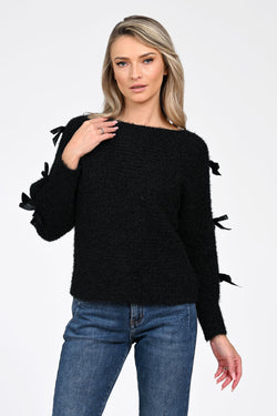 Puloverul dama negru Amina Natalee Fashion