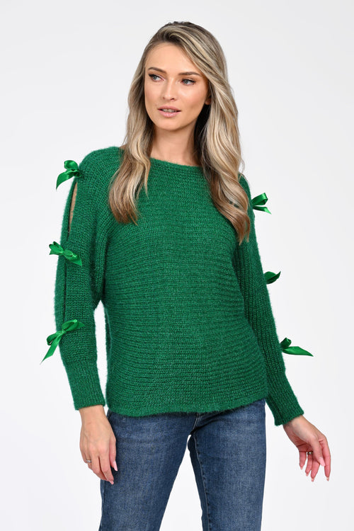 Puloverul dama verde Andra Natalee Fashion