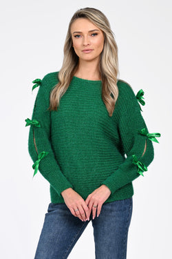 Puloverul dama verde Andra Natalee Fashion