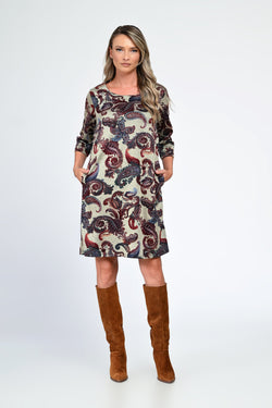 Rochia damă casual paisley Eliza Natalee Fashion