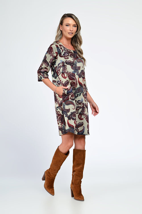 Rochia damă casual paisley Eliza Natalee Fashion