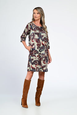 Rochia damă casual paisley Eliza Natalee Fashion