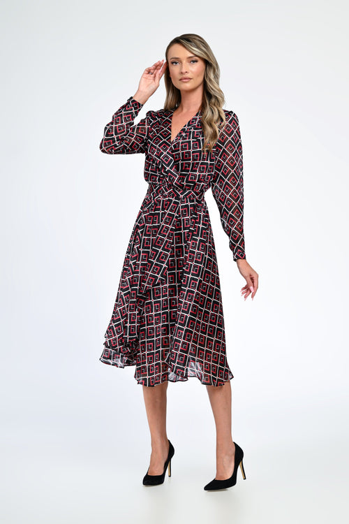 Rochia damă geometrică Roxana Natalee Fashion