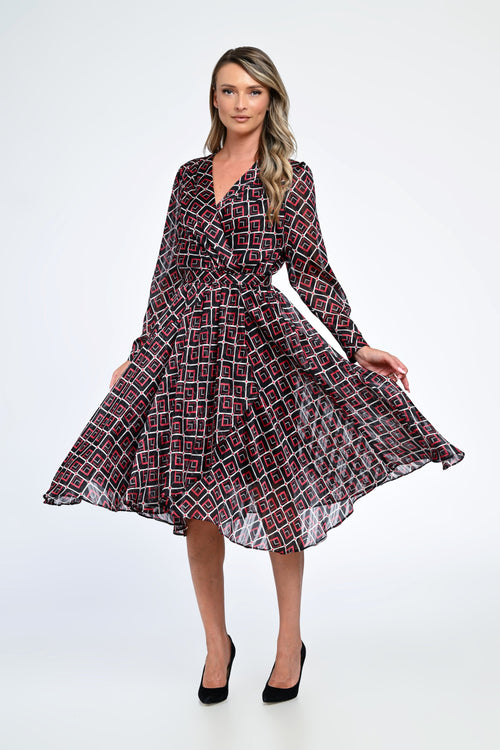 Rochia damă geometrică Roxana Natalee Fashion