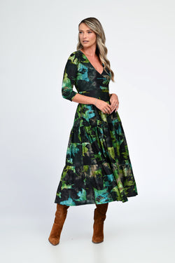 Rochia damă midi verde Aylin Natalee Fashion