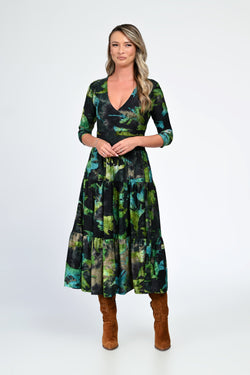 Rochia damă midi verde Aylin Natalee Fashion