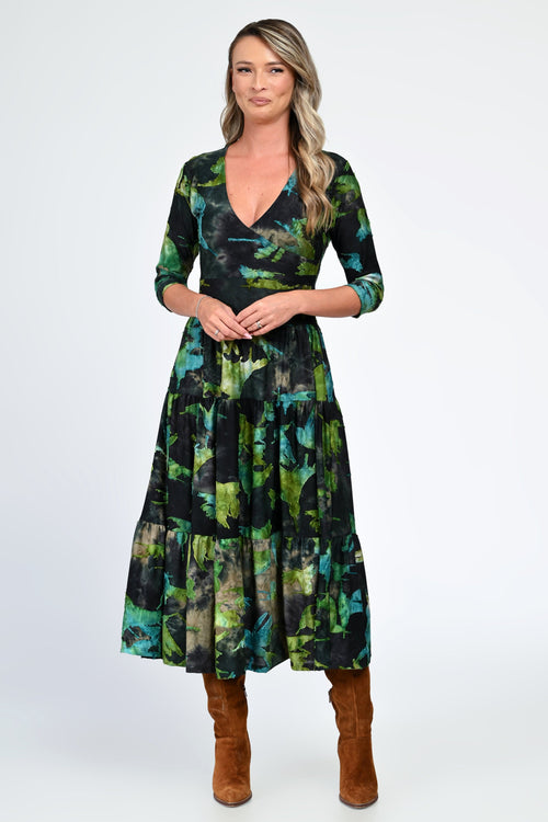 Rochia damă midi verde Aylin Natalee Fashion