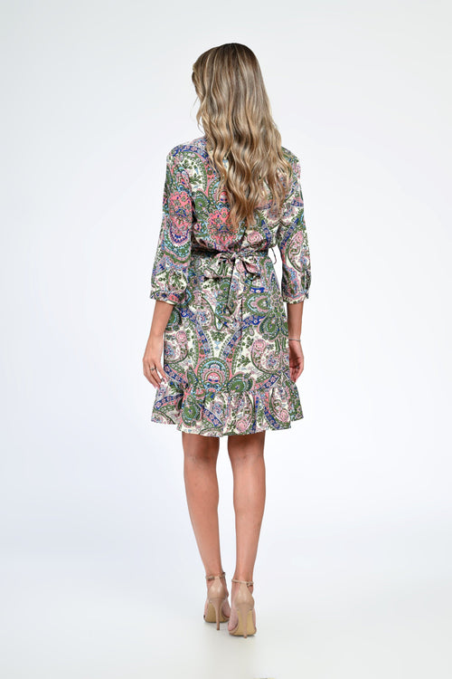 Rochia damă paisley cămașă Andreea Natalee Fashion