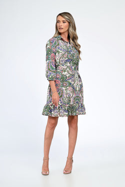 Rochia damă paisley cămașă Andreea Natalee Fashion