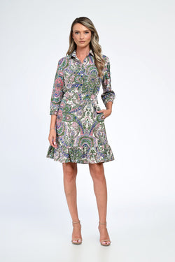 Rochia damă paisley cămașă Andreea Natalee Fashion