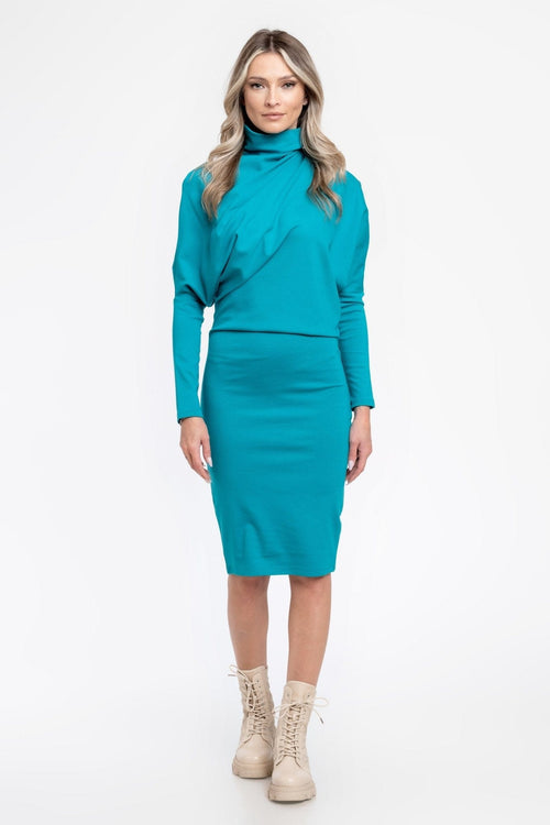 Natalee Fashion Rochie Rochie asimetrica turquoise Makara
