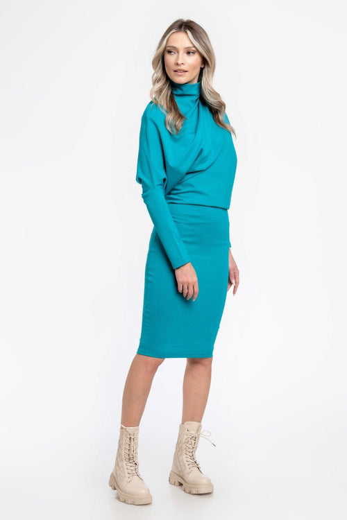 Natalee Fashion Rochie Rochie asimetrica turquoise Makara