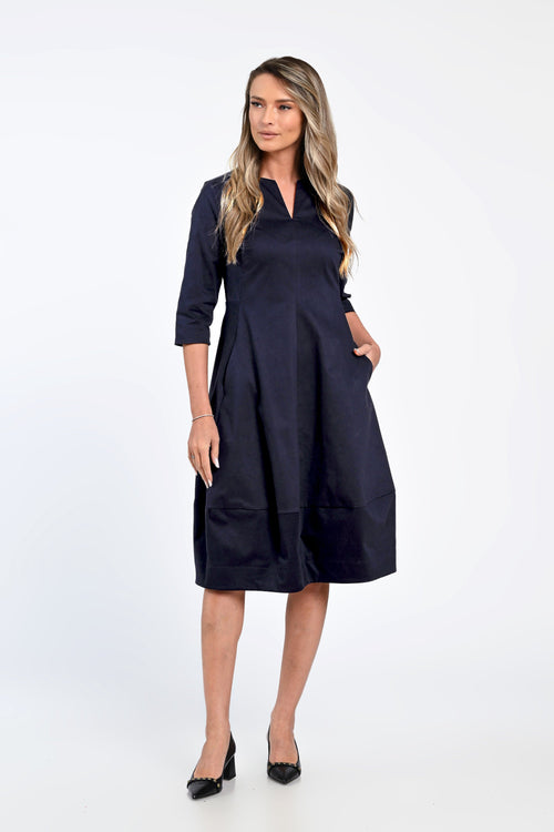 Rochie bleumarin midi Clara Natalee