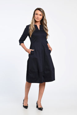 Rochie bleumarin midi Clara Natalee