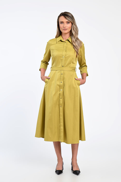 Rochie cămașă galben muștar Daria Natalee