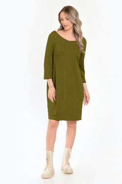 Rochie casual din tricot olive Maria Natalee