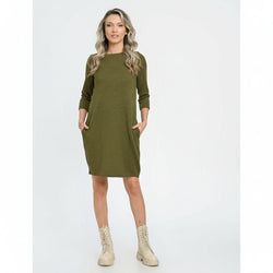 Rochie casual din tricot olive Maria Natalee