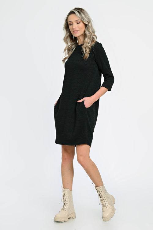 Rochie casual negra Valy Natalee