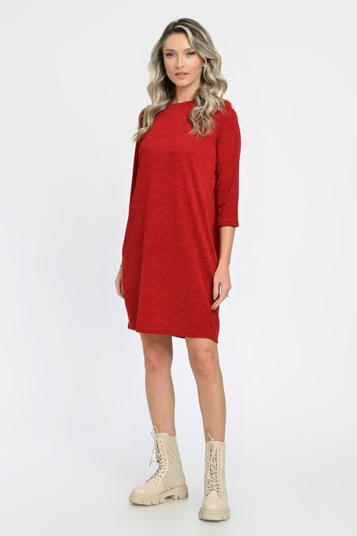 Rochie casulal bordeaux Anemona Natalee