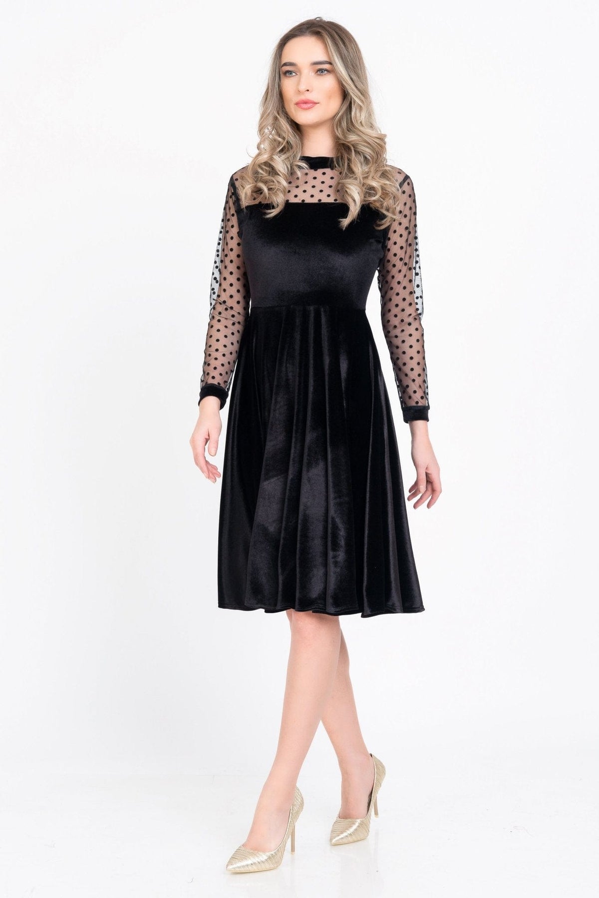 Rochie De In Rochie dama din catifea neagra Calista