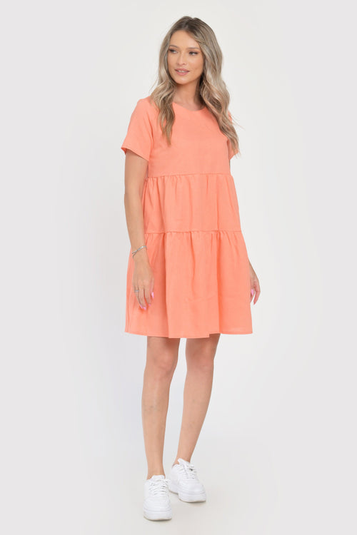 Rochie coral Emily Natalee Fashion